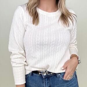 Hayden Los Angeles long sleeve cable knit top